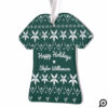 Forest Green Cozy Festive Sweater | Holiday Photo Ornament