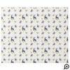 Black & Gold Reindeer, Gold Heart & Dots Christmas Wrapping Paper