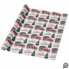 Merry Christmas Vintage Red Truck Tree Delivery Wrapping Paper