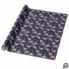 Midnight Woodland Forest Reindeer & Christmas Tree Wrapping Paper