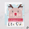 Let It Snow | Cute Winter Reindeer Holiday Postcard
