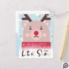 Let It Snow | Cute Winter Reindeer Holiday Postcard