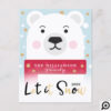 let it Snow | Cute Winter Polar Bear Holiday Postcard