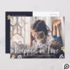Wrapped In Love | Pet Paw Print Animal Photo Holiday Postcard