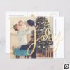 Joy | Classy, Minimal Christmas Ornaments Photo Holiday Postcard