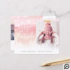 Baby It's Cold Outside Pink Winter Christmas Photo Postcard