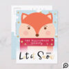 let it Snow | Cute Winter Woodland Fox Holiday Postcard