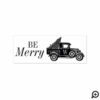 Be Merry | Vintage Truck & Christmas Tree Monogram Rubber Stamp