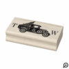 Vintage pickup Truck & Christmas Tree initials Rubber Stamp