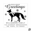 Holiday Greetings | Woodland Christmas Fox Address Rubber Stamp