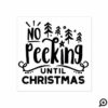 Festive, Fun & Playful No Peeking Until Christmas Rubber Stamp