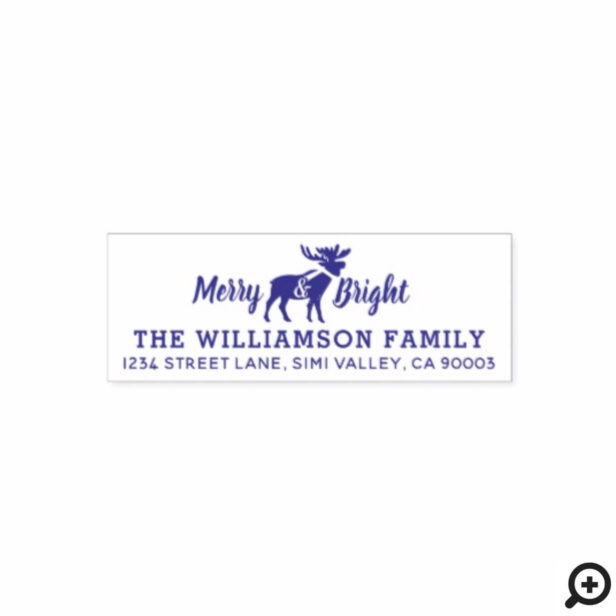 Merry & Bright | Wilderness Moose Family Christmas Self-inking Stamp