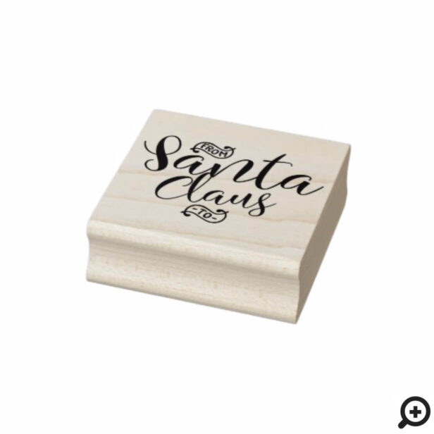 From Santa Claus | Stylish Brush Script Typography Rubber Stamp