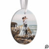 Beyond The Sea | Ocean Themed Newlyweds Photo Ornament