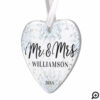 Mr & Mrs Newlyweds Christmas | Frosty Snowflakes Ornament