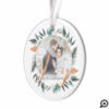 Mr & Mrs | Winter Sage Greenery & Copper Two Photo Ornament
