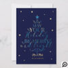 Elegant Magical Christmas Tree Typographic Photo Holiday Card