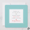 Elegant Winter Teal & Red Watercolor Foliage Photo Holiday Card