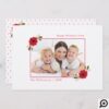 Red Poinsettia Christmas Floral Holiday Photo Card