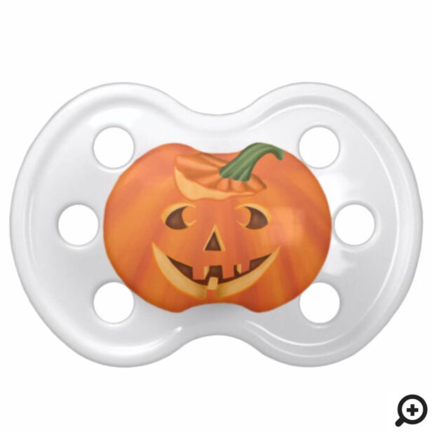 Halloween Jack-O-Lantern Pumpkin Carving Face Pacifier