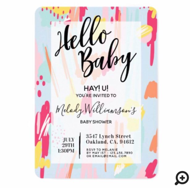 Modern Abstract & Artistic Baby Shower Invitation
