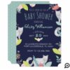 Woodland Forest Fox Animal Boy Baby Shower Card