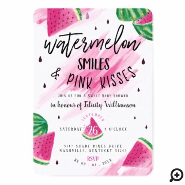 Fruity Watermelon | Girl Baby Shower Invitation