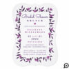 Floral Purple Botanical Stripe Bridal Shower Card