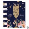 Gold Champagne | Florals & Stripe Bridal Shower Invitation