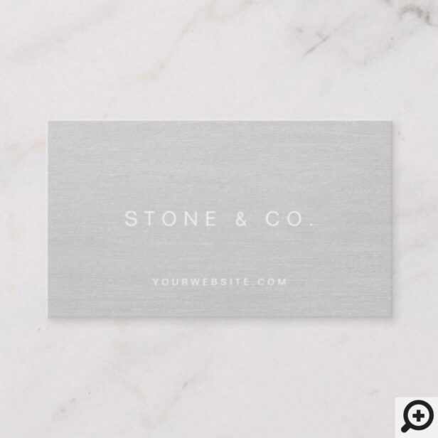 Trendy, Modern, Minimal & Sophisticated Grey Business Card