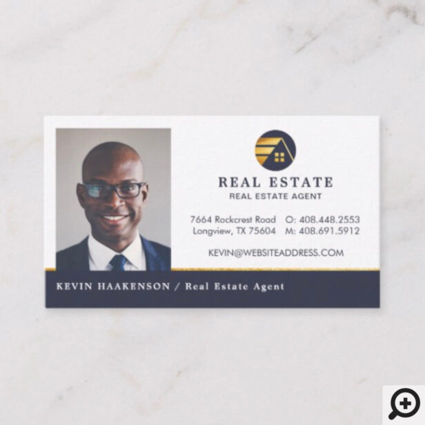 Professional Real Estate | Photo Layout Horizontal Business Card