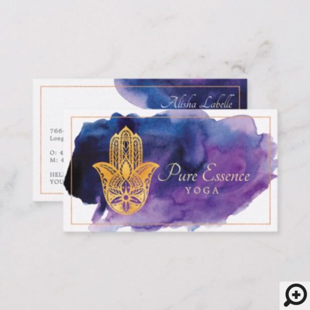 Henna Hamsa Wellness Holistic Decorative Hand Business Card