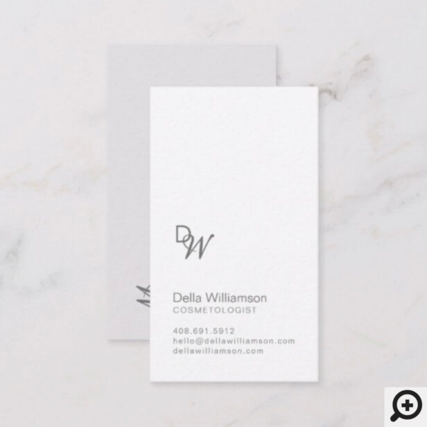 Simple, Modern, Minimal & Trendy Monogram Business Card