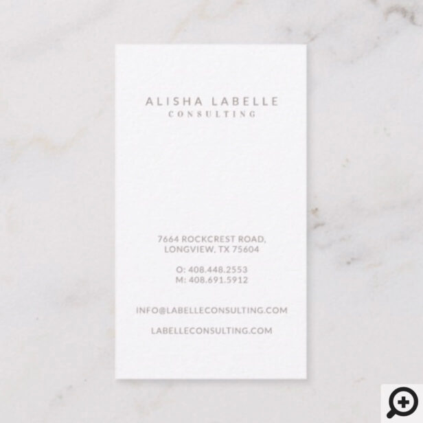 Minimal Pink Ombre Monogram Business Card