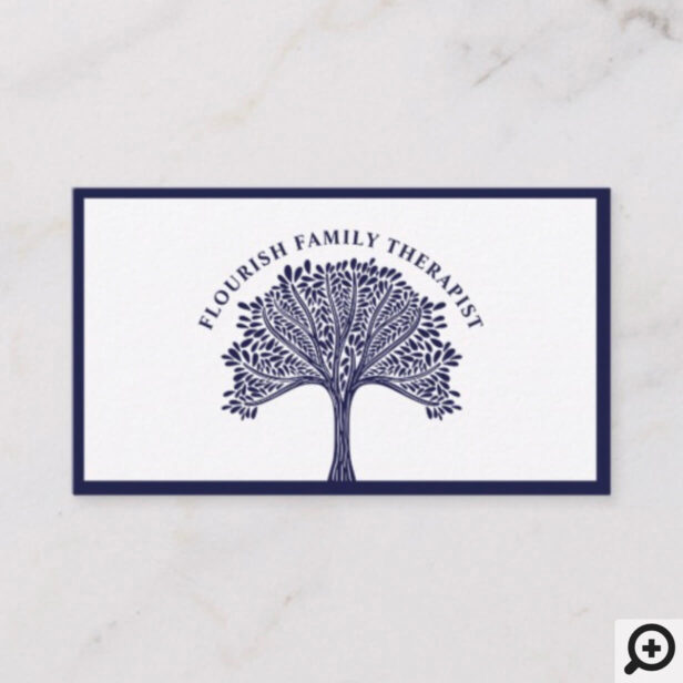 Modern Flourishing & Blooming Family Tree Business Card