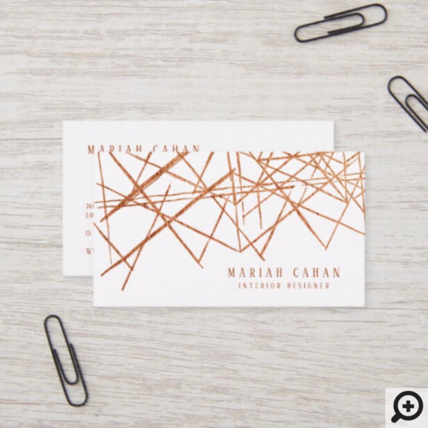 Regal Minimal bohemian Geometrical Line Pattern Business Card