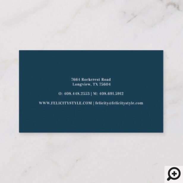Green Business Card Back