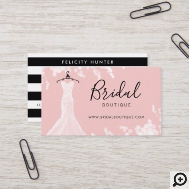 Chic & Stylish Wedding Dress Bridal Boutique Business Card