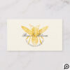 Bees & Bloom Floral Elegant & Decorative Honey Bee Business Card
