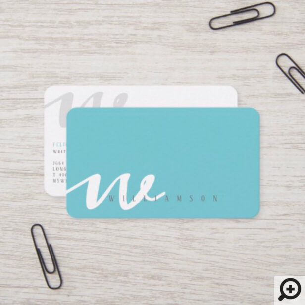 Modern Clean & Sophisticated Minimalistic Monogram Business Card