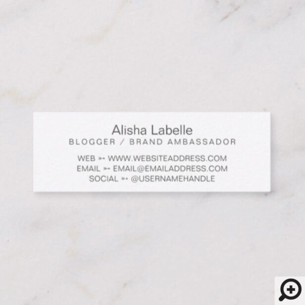 Follow Me Social Media Instagram Gold Mini Business Card