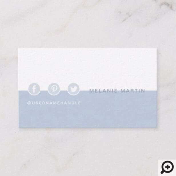 Follow Me Social Media Modern Trendy & Minimal Business Card