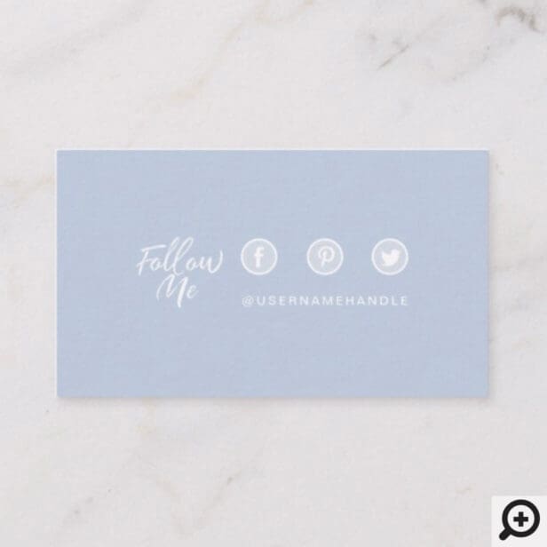 Follow Me Social Media Modern Trendy & Minimal Business Card