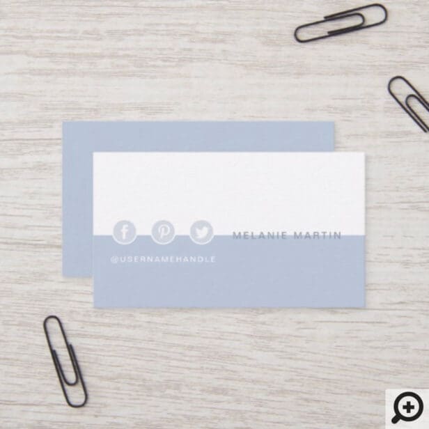 Follow Me Social Media Modern Trendy & Minimal Business Card