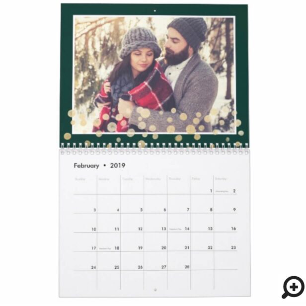 Rustic Warm Vintage Red Truck Family Photo Calendar