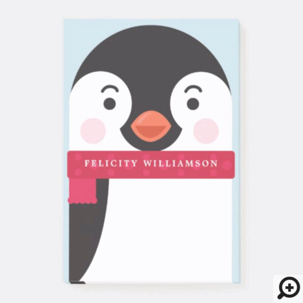 Cute Winter Arctic Penguin Character Illustration Post-it Notes