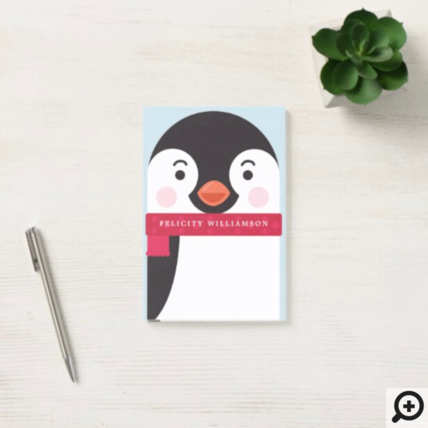 Cute Winter Arctic Penguin Character Illustration Post-it Notes