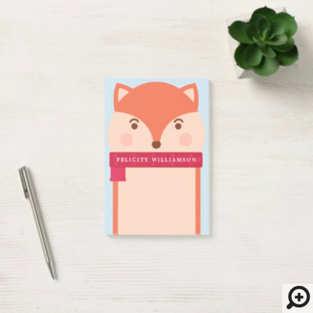 Cute Winter Woodland Fox Character Illustration Post-it Notes