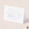 Wintry Wishes | Elegant Multiple Photos Christmas Foil Card