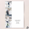 Wintry Wishes | Elegant Multiple Photos Christmas Foil Card